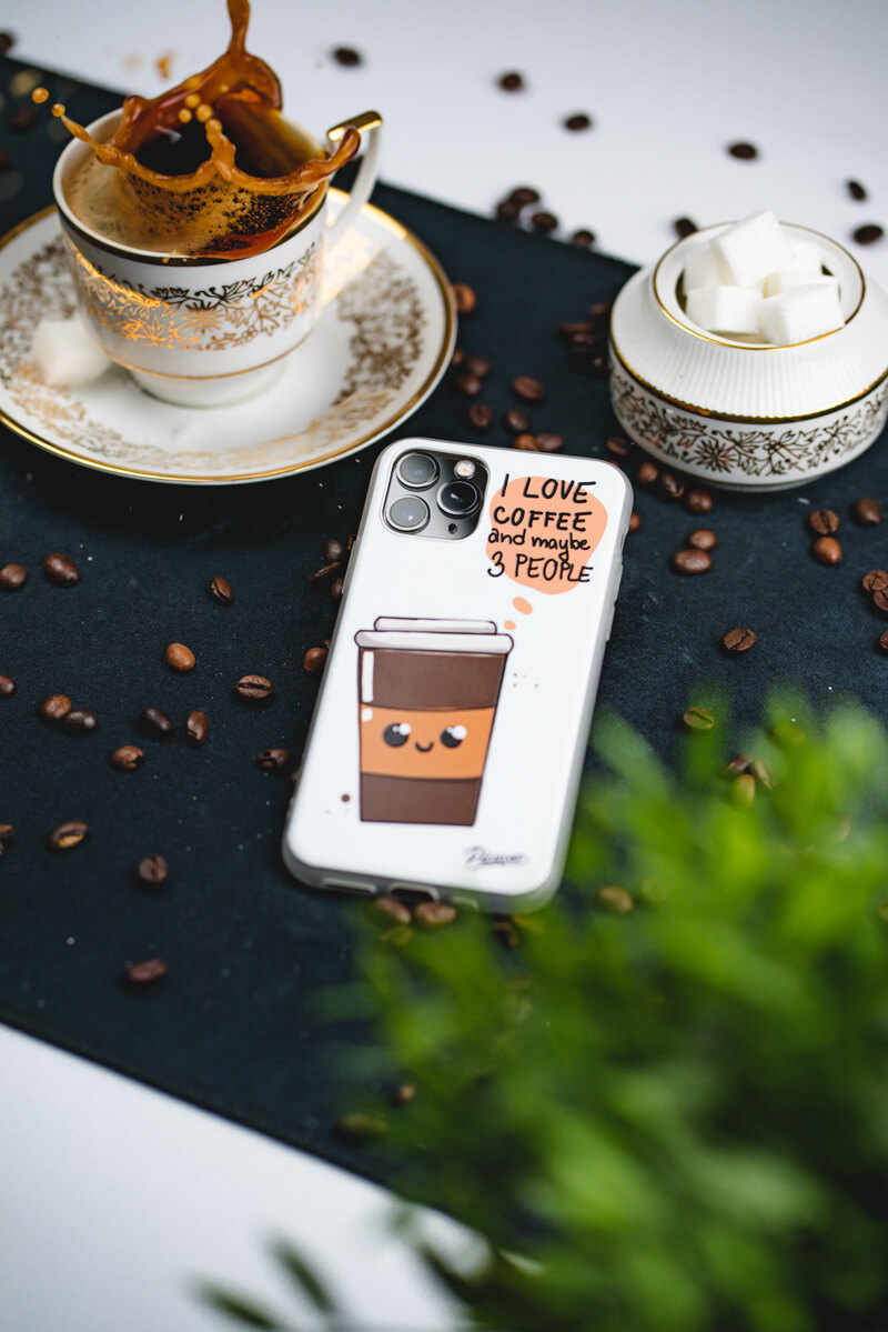 Pokrowiec na telefon komórkowy z motywem Cute coffee