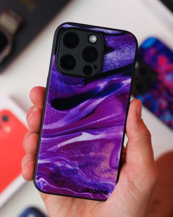 Picasee ULTIMATE CASE MagSafe pro Apple iPhone 12 - Purple glitter