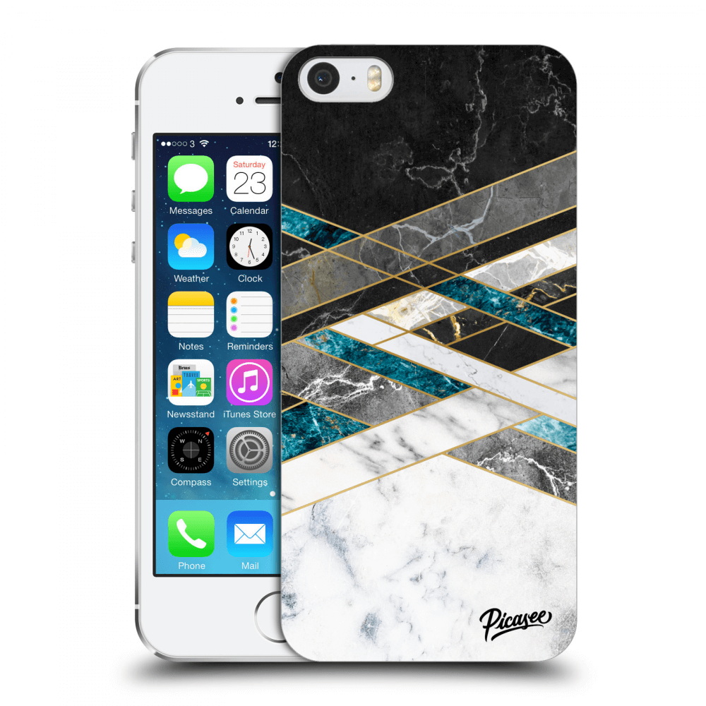 Picasee ULTIMATE CASE pro Apple iPhone 5/5S/SE - Black & White geometry