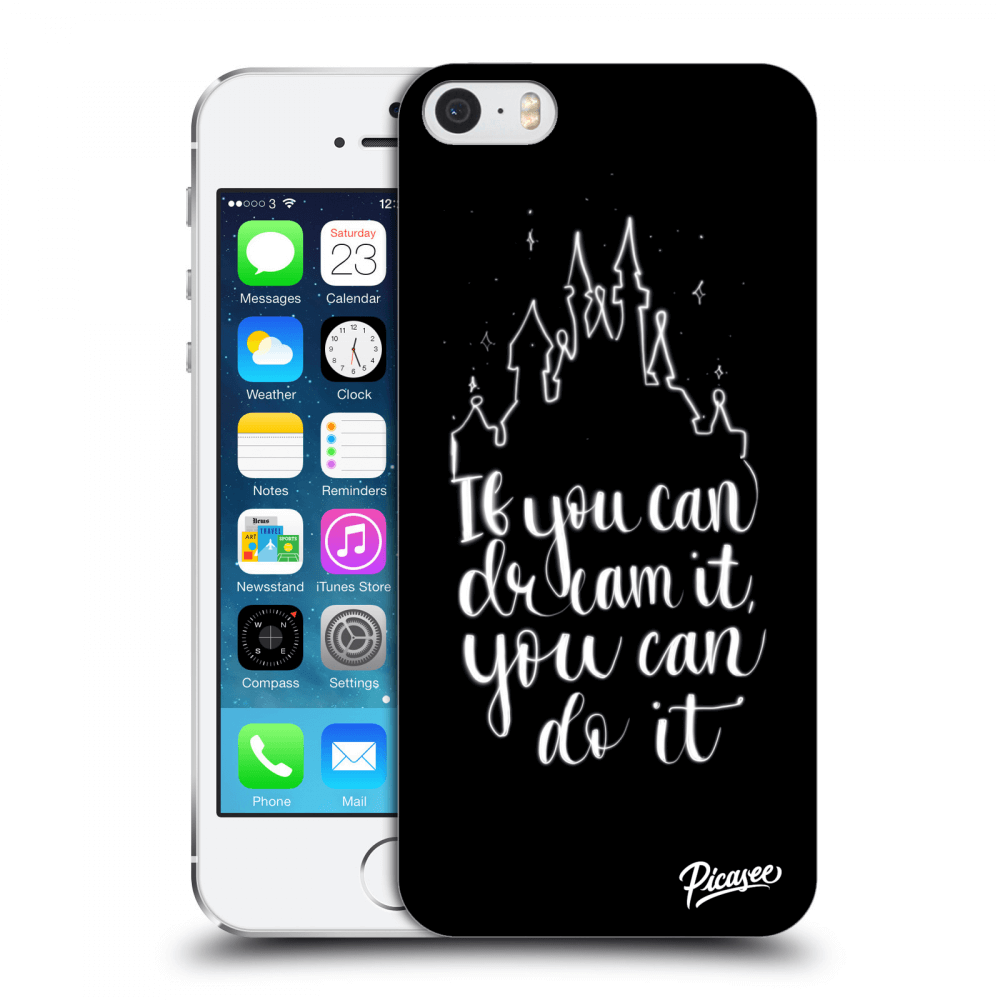 Picasee plastikowe czarne etui do Apple iPhone 5/5S/SE - Dream