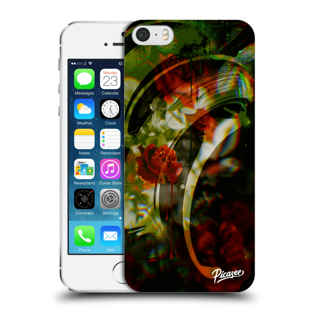 Picasee silikonowe przeźroczyste etui na Apple iPhone 5/5S/SE - Roses color