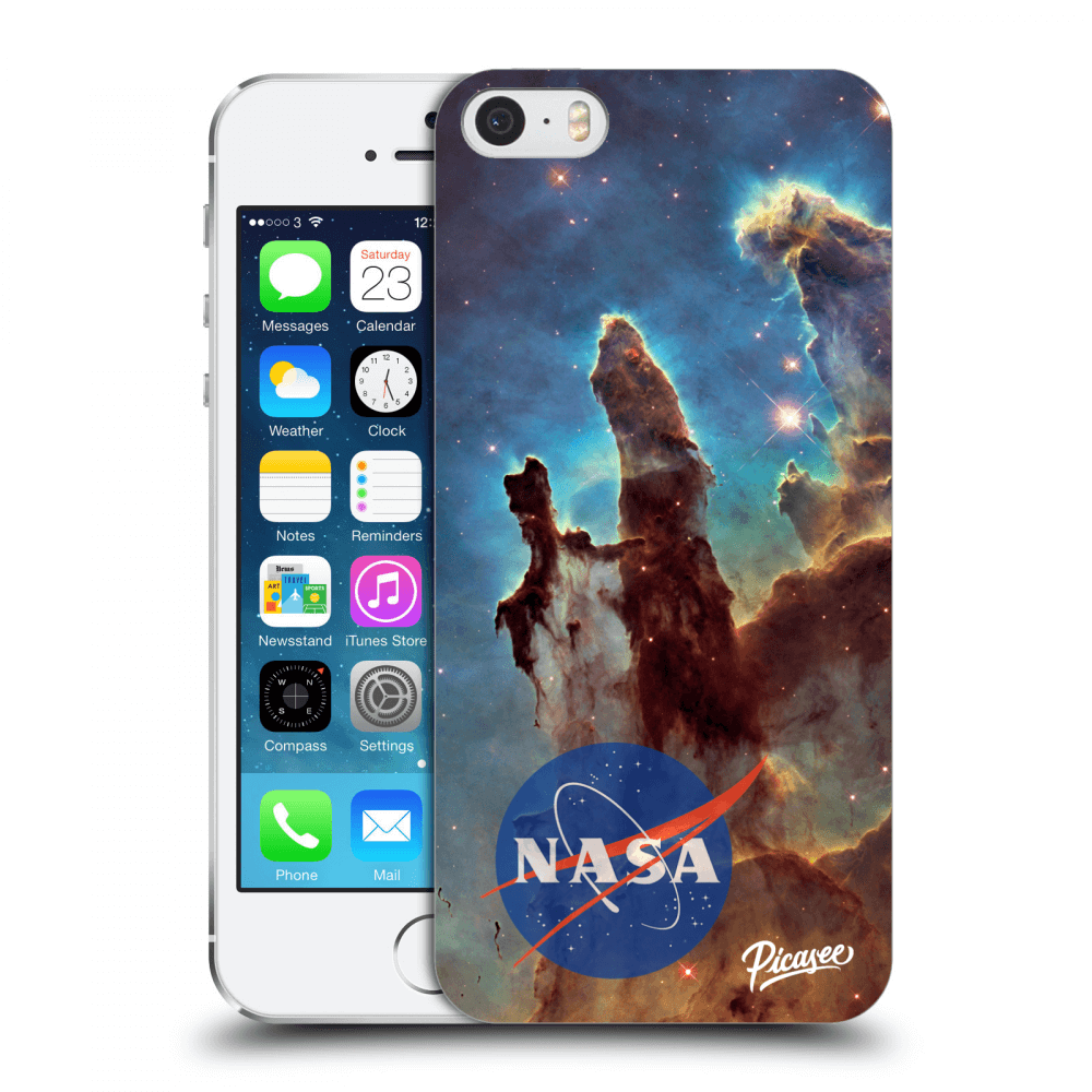Picasee silikonowe przeźroczyste etui na Apple iPhone 5/5S/SE - Eagle Nebula