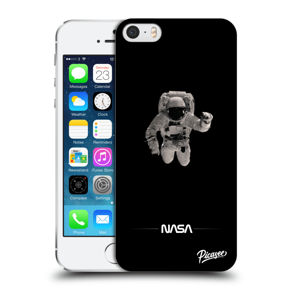 Picasee silikonowe przeźroczyste etui na Apple iPhone 5/5S/SE - Astronaut Minimal