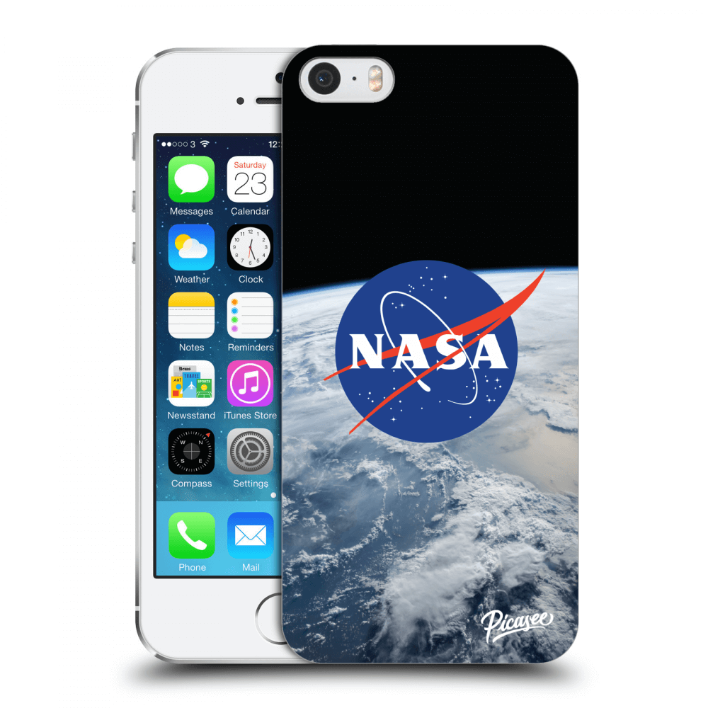 Picasee silikonowe przeźroczyste etui na Apple iPhone 5/5S/SE - Nasa Earth