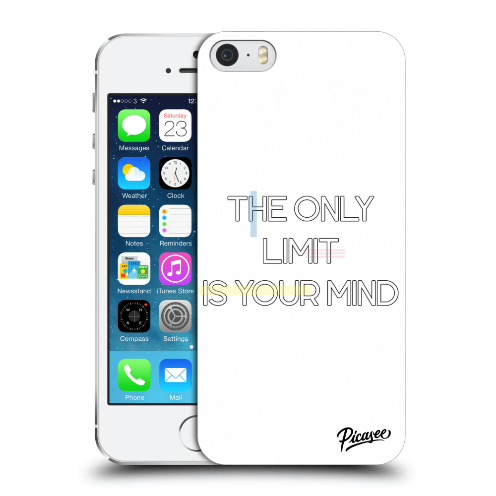 Picasee silikonowe przeźroczyste etui na Apple iPhone 5/5S/SE - The only limit is your mind