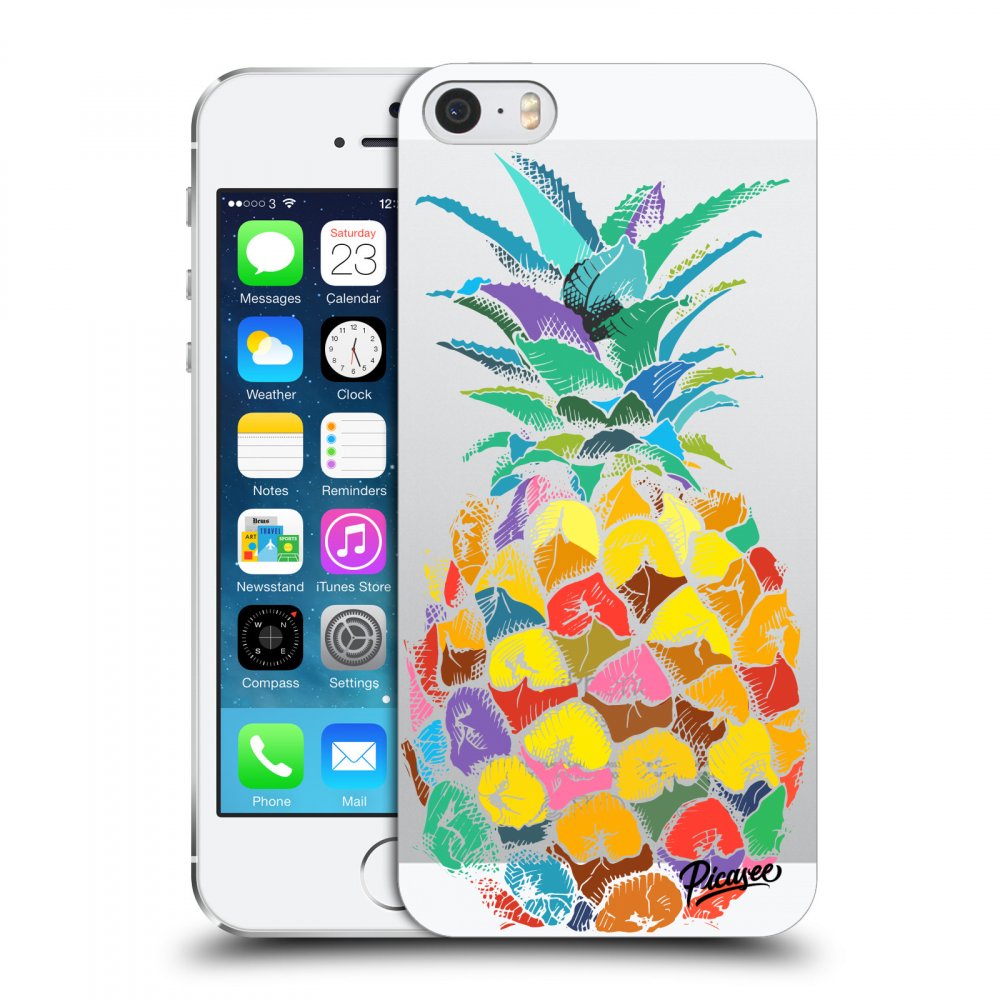 Picasee plastikowe przezroczyste etui do Apple iPhone 5/5S/SE - Pineapple