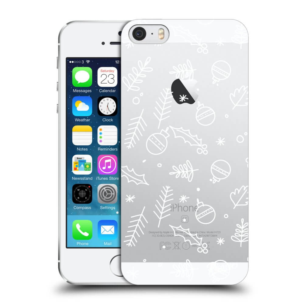 Picasee silikonowe przeźroczyste etui na Apple iPhone 5/5S/SE - Mistletoe
