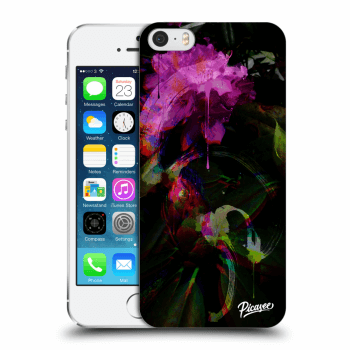 Picasee silikonowe przeźroczyste etui na Apple iPhone 5/5S/SE - Peony Color
