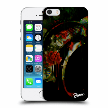 Picasee silikonowe przeźroczyste etui na Apple iPhone 5/5S/SE - Roses black
