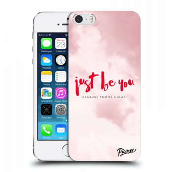 Picasee silikonowe przeźroczyste etui na Apple iPhone 5/5S/SE - Just be you