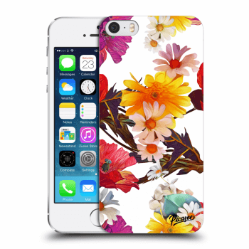 Picasee silikonowe przeźroczyste etui na Apple iPhone 5/5S/SE - Meadow