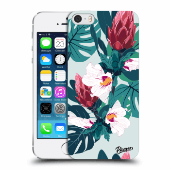 Picasee silikonowe przeźroczyste etui na Apple iPhone 5/5S/SE - Rhododendron