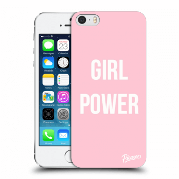 Picasee silikonowe przeźroczyste etui na Apple iPhone 5/5S/SE - Girl power
