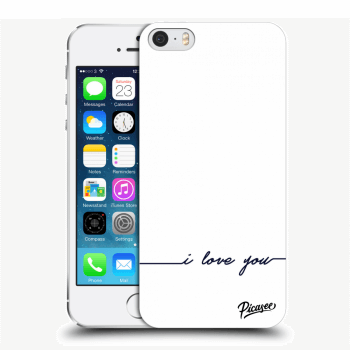 Picasee silikonowe przeźroczyste etui na Apple iPhone 5/5S/SE - I love you