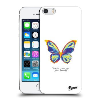 Picasee silikonowe przeźroczyste etui na Apple iPhone 5/5S/SE - Diamanty White