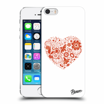 Picasee silikonowe przeźroczyste etui na Apple iPhone 5/5S/SE - Big heart