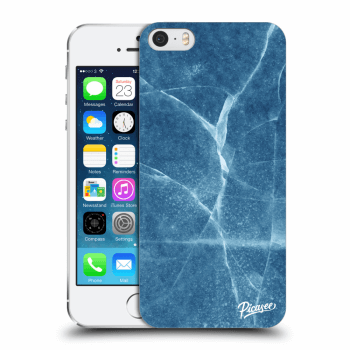 Picasee silikonowe przeźroczyste etui na Apple iPhone 5/5S/SE - Blue marble