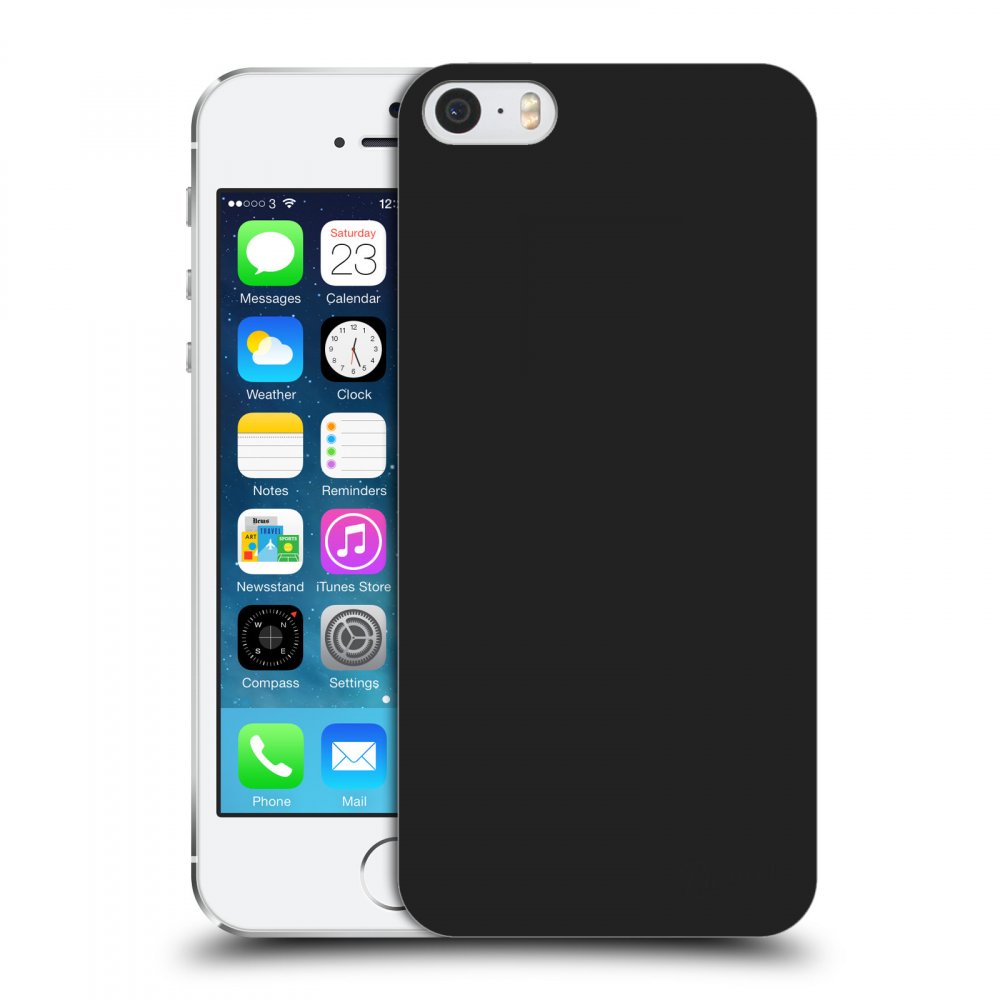 Picasee plastikowe czarne etui do Apple iPhone 5/5S/SE - Clear