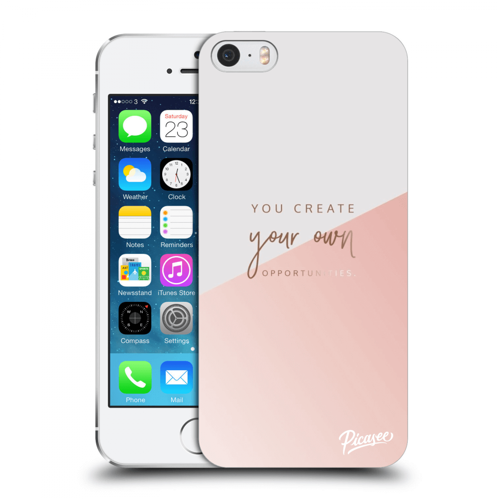 Picasee silikonowe przeźroczyste etui na Apple iPhone 5/5S/SE - You create your own opportunities