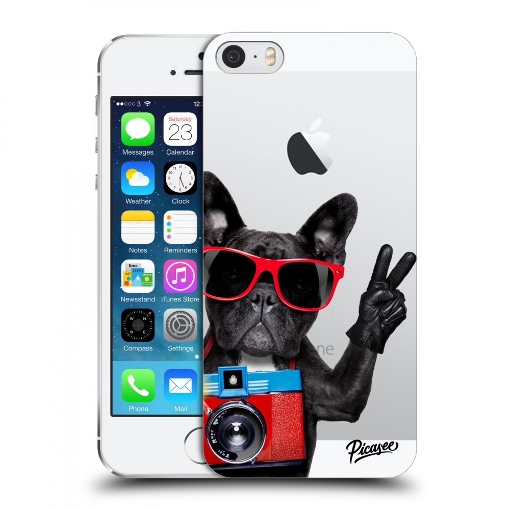 Silikonowe Przeźroczyste Etui Na Apple IPhone 5/5S/SE - French Bulldog