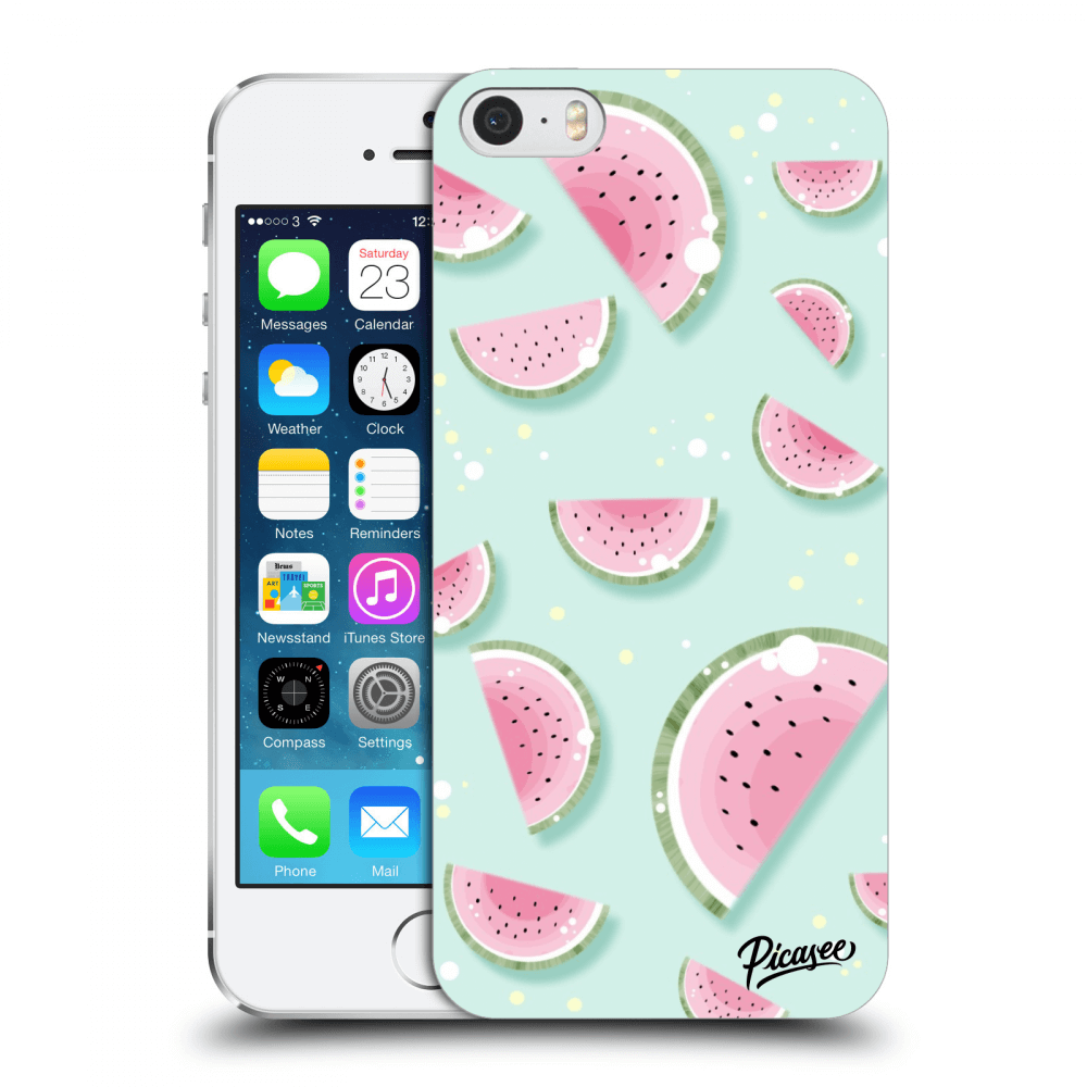 Picasee silikonowe przeźroczyste etui na Apple iPhone 5/5S/SE - Watermelon 2