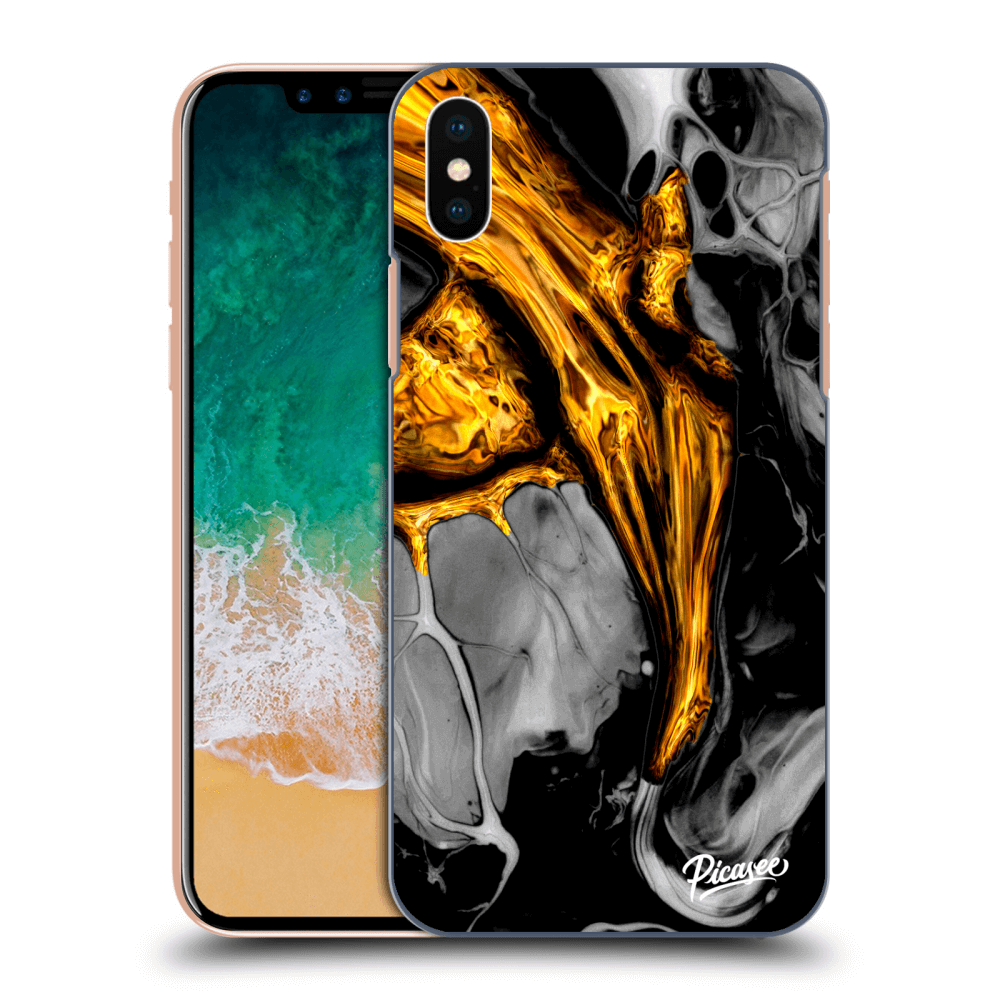 Picasee ULTIMATE CASE pro Apple iPhone X/XS - Black Gold