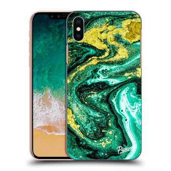 Etui na Apple iPhone X/XS - Green Gold