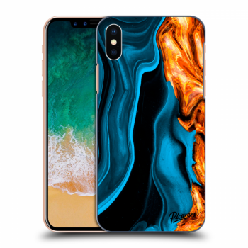 Picasee ULTIMATE CASE pro Apple iPhone X/XS - Gold blue