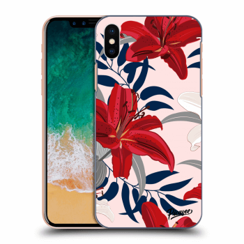 Etui na Apple iPhone X/XS - Red Lily
