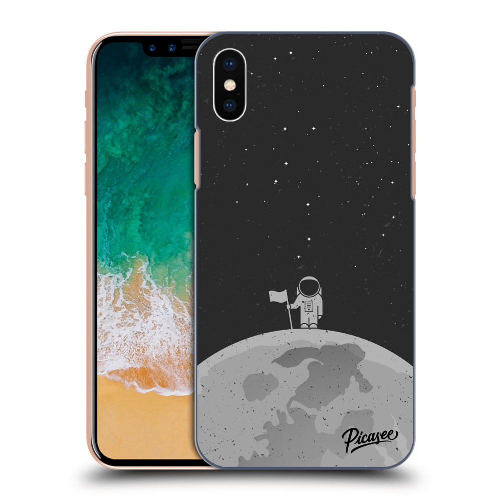 Picasee silikonowe przeźroczyste etui na Apple iPhone X/XS - Astronaut
