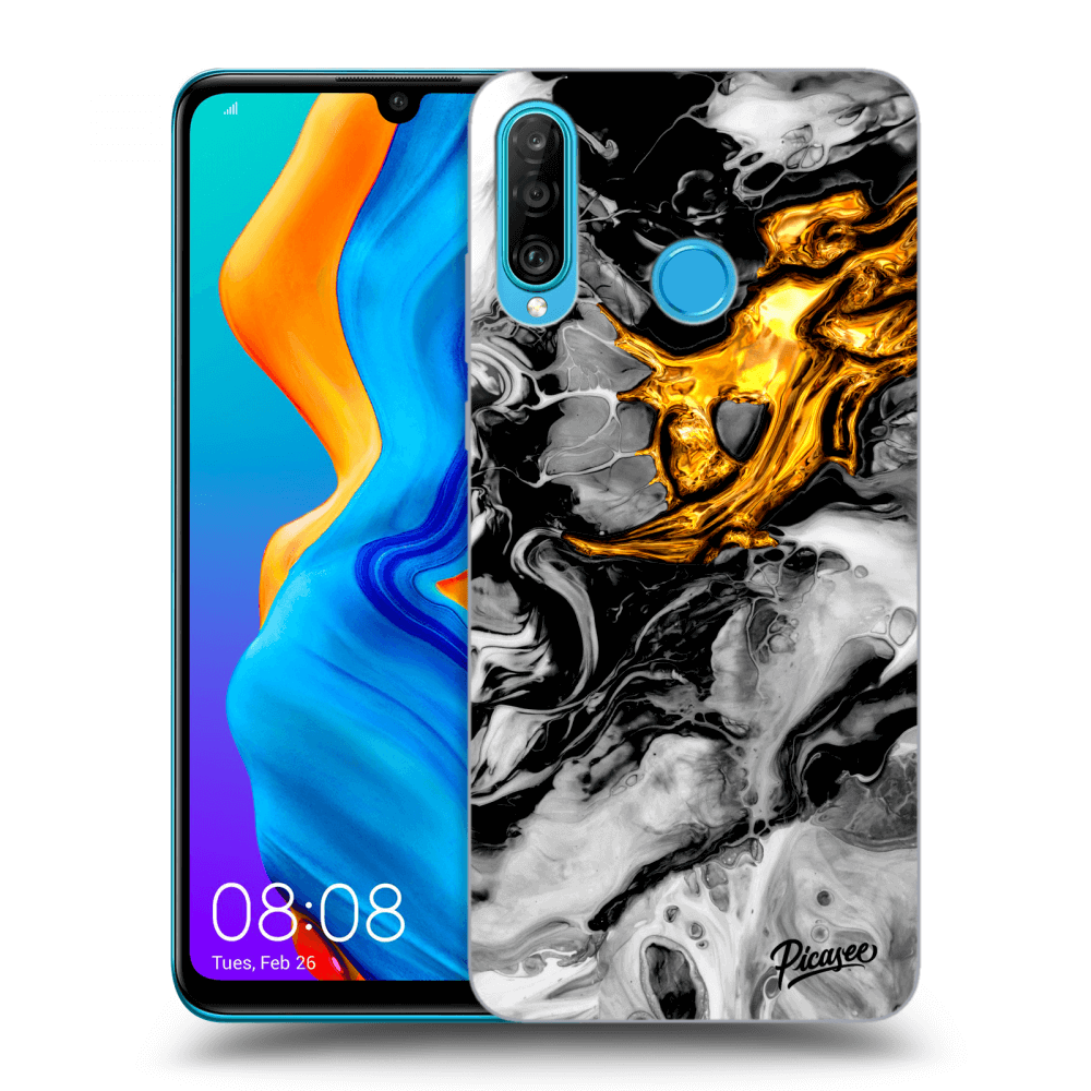 Picasee ULTIMATE CASE pro Huawei P30 Lite - Black Gold 2