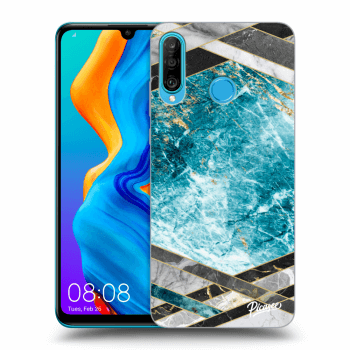 Picasee ULTIMATE CASE pro Huawei P30 Lite - Blue geometry