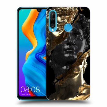 Etui na Huawei P30 Lite - Gold - Black