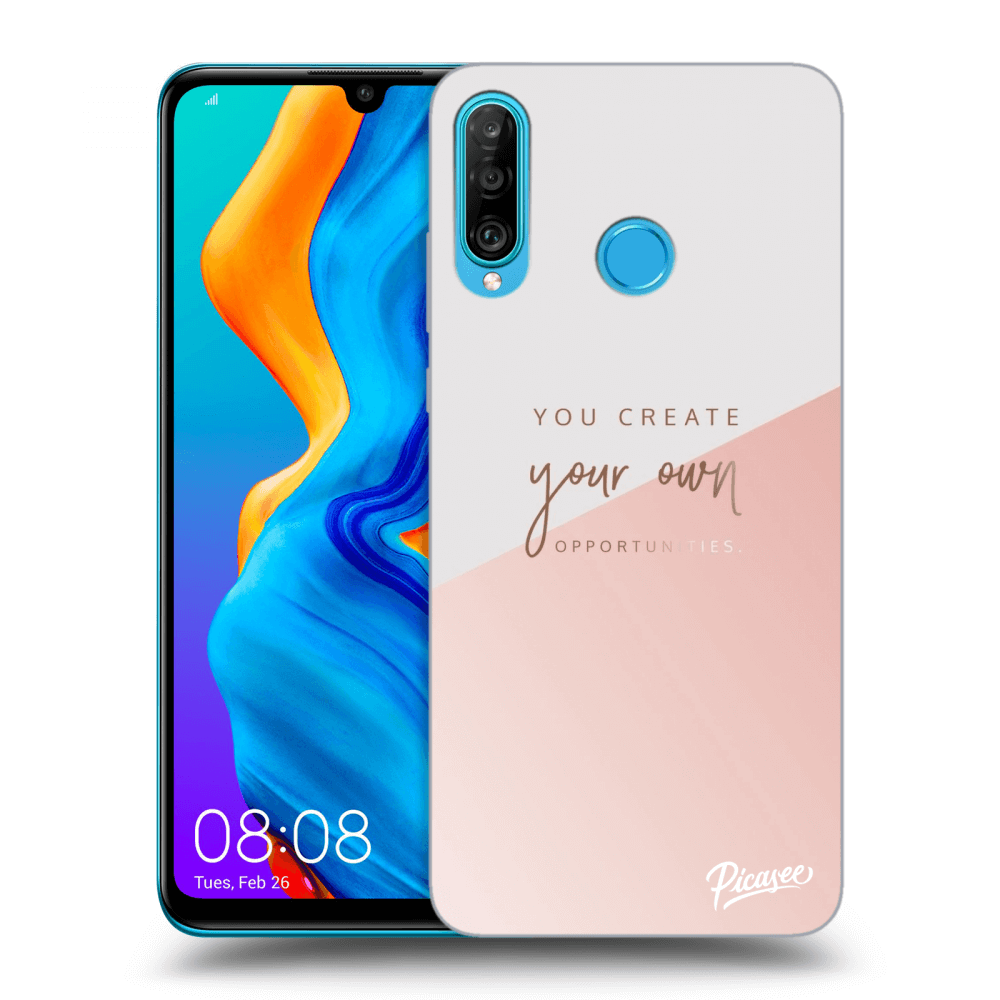 Picasee silikonowe czarne etui na Huawei P30 Lite - You create your own opportunities