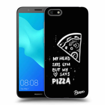 Picasee silikonowe czarne etui na Huawei Y5 2018 - Pizza