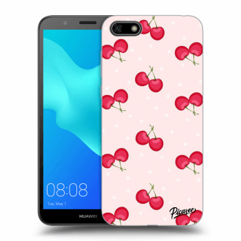 Picasee silikonowe czarne etui na Huawei Y5 2018 - Cherries