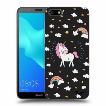 Picasee silikonowe czarne etui na Huawei Y5 2018 - Unicorn star heaven