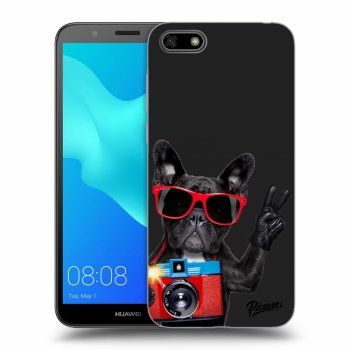 Picasee silikonowe czarne etui na Huawei Y5 2018 - French Bulldog