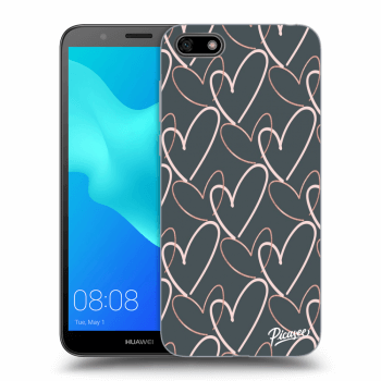 Picasee silikonowe czarne etui na Huawei Y5 2018 - Lots of love