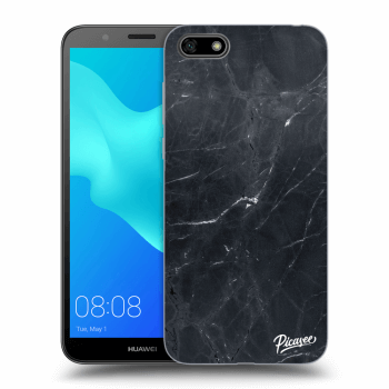 Picasee silikonowe czarne etui na Huawei Y5 2018 - Black marble