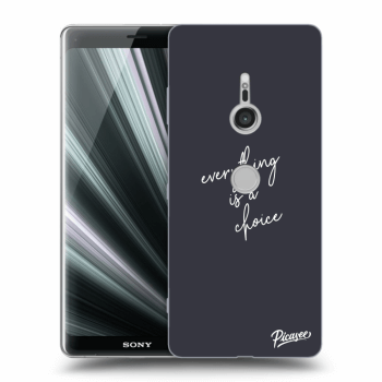 Picasee silikonowe przeźroczyste etui na Sony Xperia XZ3 - Everything is a choice