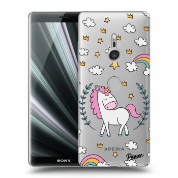 Picasee silikonowe przeźroczyste etui na Sony Xperia XZ3 - Unicorn star heaven