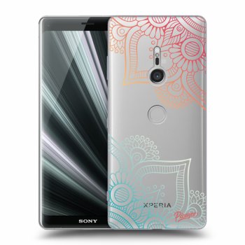 Picasee silikonowe przeźroczyste etui na Sony Xperia XZ3 - Flowers pattern