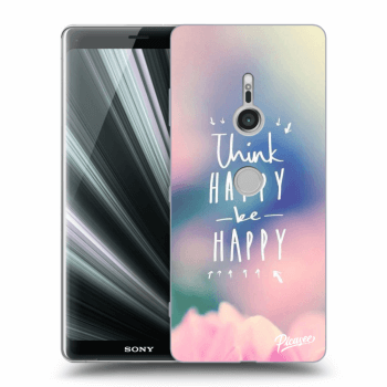 Picasee silikonowe przeźroczyste etui na Sony Xperia XZ3 - Think happy be happy