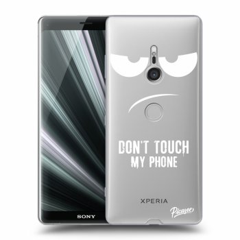 Picasee silikonowe przeźroczyste etui na Sony Xperia XZ3 - Don't Touch My Phone