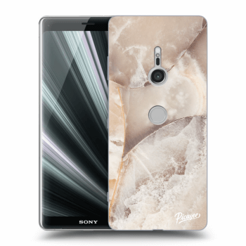 Picasee silikonowe przeźroczyste etui na Sony Xperia XZ3 - Cream marble