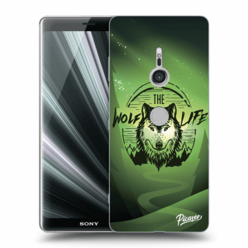 Picasee silikonowe przeźroczyste etui na Sony Xperia XZ3 - Wolf life