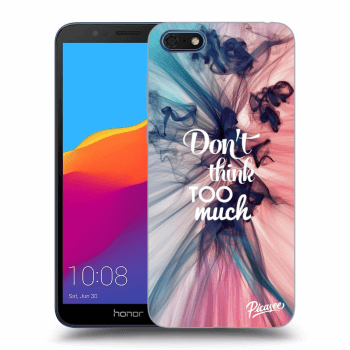 Picasee silikonowe czarne etui na Honor 7S - Don't think TOO much