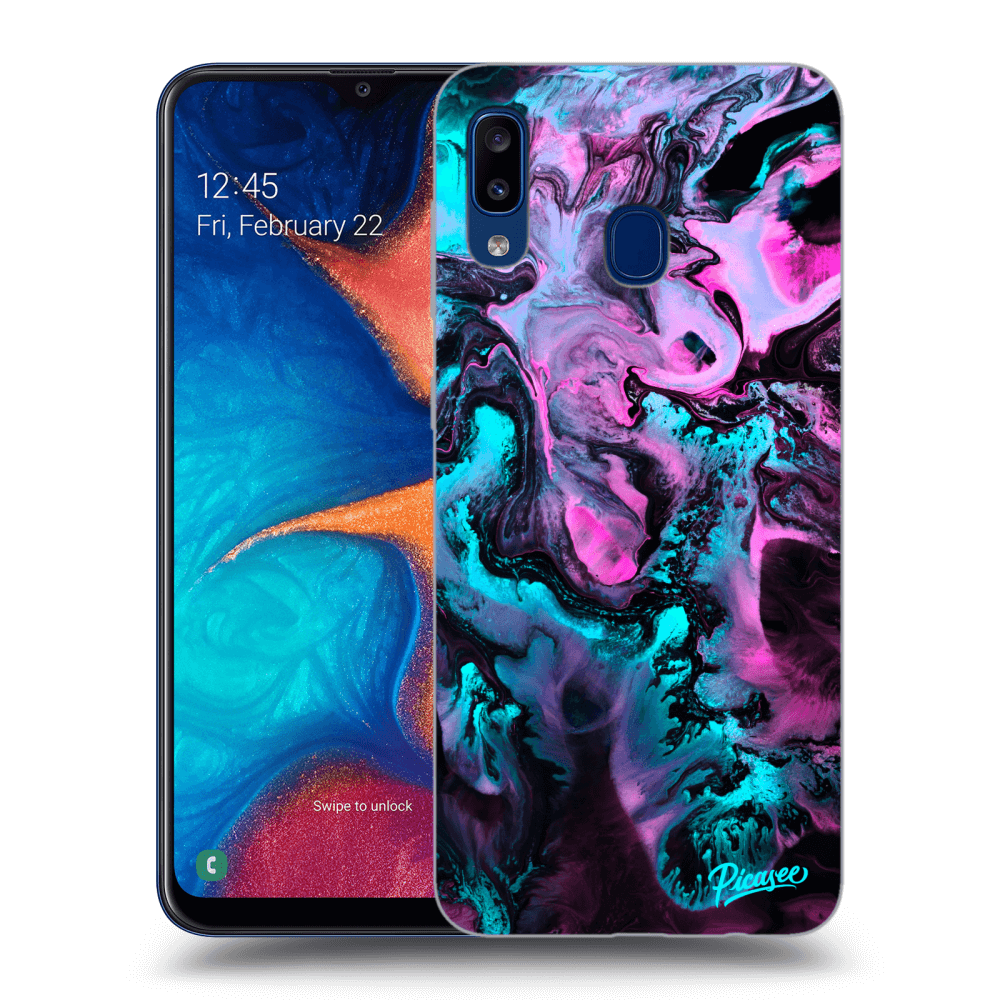 Picasee silikonowe czarne etui na Samsung Galaxy A20e A202F - Lean