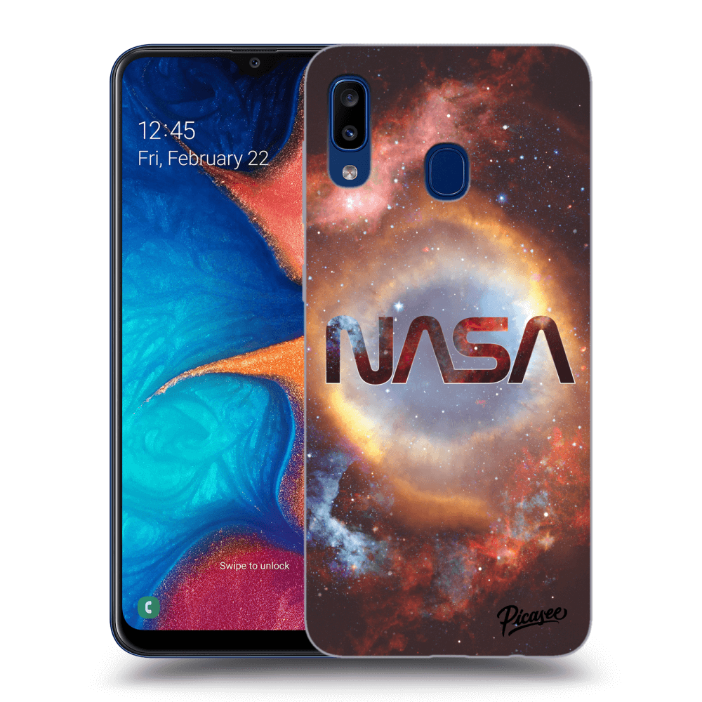 Picasee silikonowe czarne etui na Samsung Galaxy A20e A202F - Nebula